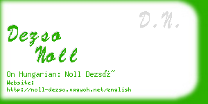 dezso noll business card